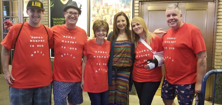 Robbyne_leigh_'s tweet photo. Of course we had to make sure our Dolly @DMurphyOfficial had the representation she so deserves!! We love you ❤️ #hellodonna @HelloDollyBway #donnamurphyisourdolly https://t.co/YyNjhWBK7W
