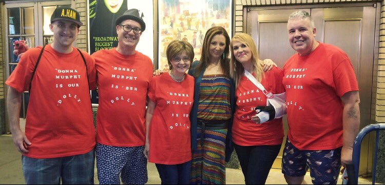 Robbyne_leigh_'s tweet photo. Of course we had to make sure our Dolly @DMurphyOfficial had the representation she so deserves!! We love you ❤️ #hellodonna @HelloDollyBway #donnamurphyisourdolly https://t.co/YyNjhWBK7W
