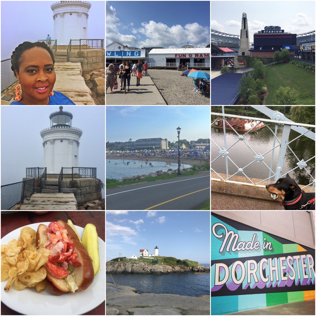 IrisOnTV's tweet photo. A few hours left of my vacation! Does it have to end? Made some stops in both Portland and York, Maine... a quick visit in Boston and Patriots Place/Gillette Stadium.
#PortlandME #YorkBeach #GilletteStadium #BugLightPark #Nubblelighthouse #Lobsterroll #YorkMaine #lighthouse https://t.co/Z4qEiI8Ibn