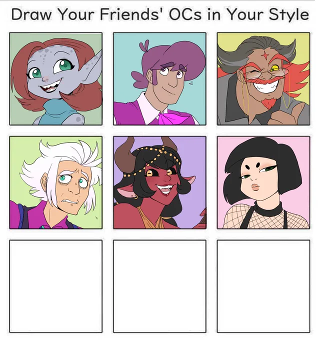 For @Blue_Kazenate @Tis_Not_Love @bechnokid @starcre8tor @OakyDeer and @Tani_Draws . I need three more mutuals ! 