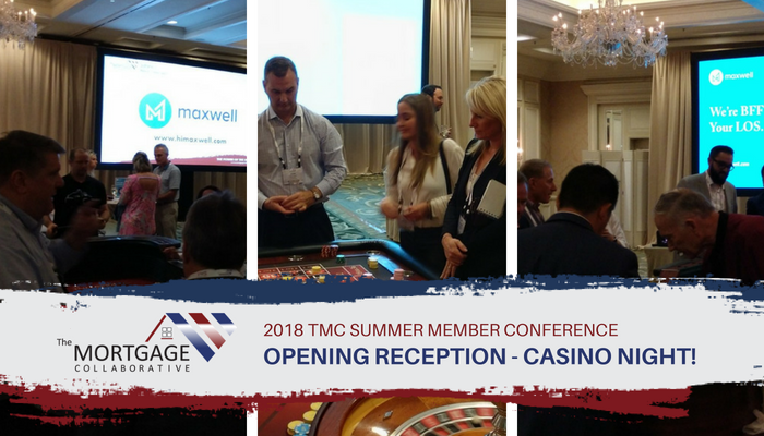 MtgCoop's tweet photo. What a great way to wrap up the first day of #TMCSummer2018. Everyone's having a blast at our Opening Reception - Casino Night! We excited for the next two days of collaboration and learning with our members! #PoweroftheNetwork https://t.co/lZGkbnkLAO