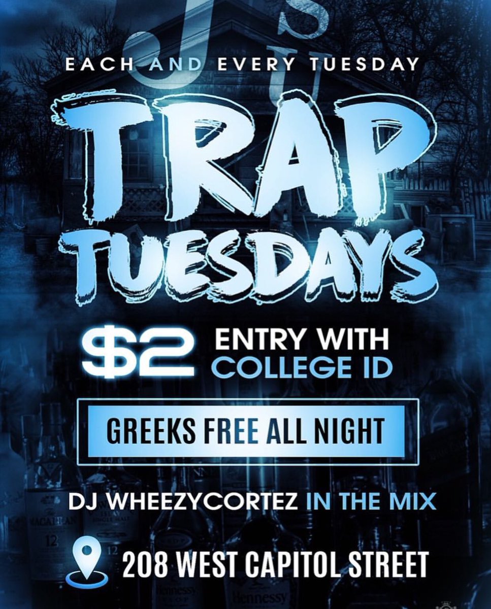 iamflyguydebo's tweet photo. Tues August 21st 🔥(Each & Every Tuesday) 🔃 Everybody $2 All Night w/ College ID 🗣 Greeks 🆓 All Night Long 🕺🏽💃🏽 @ 208 W Capital Street Jackson Ms 🚧 @fineazzshay @lildebo601 #Jsu22 #Jsu21 #Jsu20 #Jsu19 #Jsu18 #Hcc20 #Hinds20 #Holmes20 #Tougaloo20 #Milsaps20 #Belhaven20 https://t.co/Aw2QyklwUX