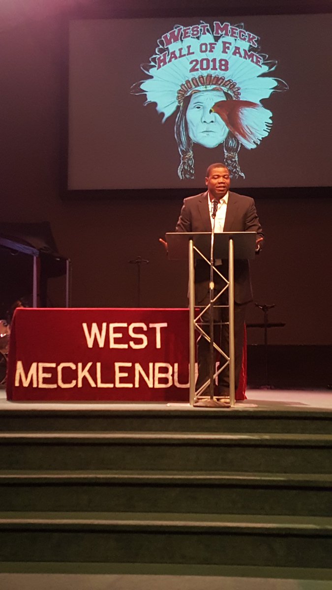 CoachRYoung's tweet photo. WOW! My big bro Shantay Taylor is officially in the West Mecklenburg High School Hall of Fame! It was an honor to introduce you brother. #Blessed #Humbled #WM #RootHog #APSIK #Family #QC https://t.co/fUTvfAhfyw