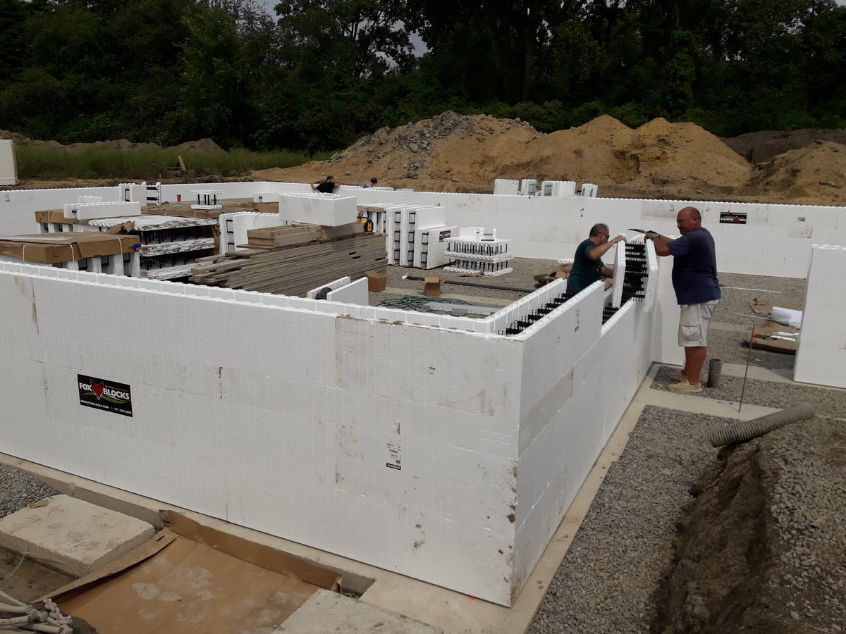 Just started this one this morning.  Donato drive in LaSalle Ontario. Using the curb block from Fox Block on this house.