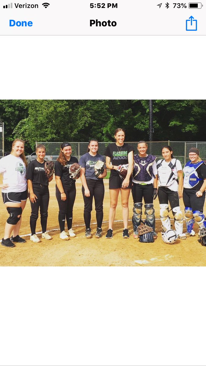 ApruzziAl's tweet image. The girls working out with Monica Abbott!