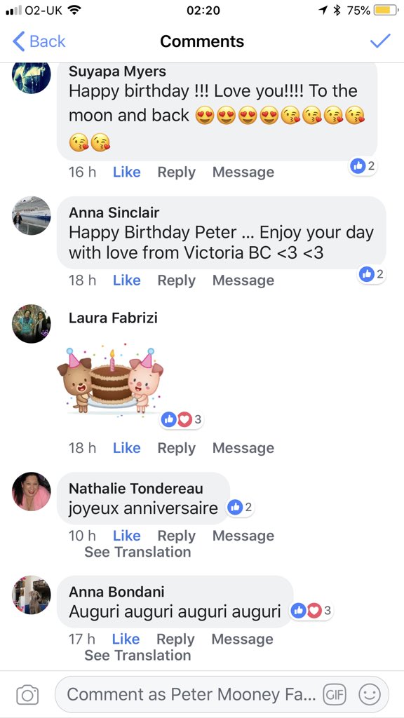 PetermooneyFans's tweet photo. Just a few messages you have received from Facebook @Peter_Mooney_  hope you’ve had a good day! https://t.co/rW551QbZZJ