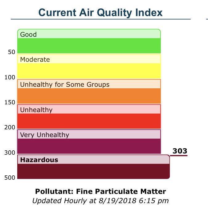 Official air quality index