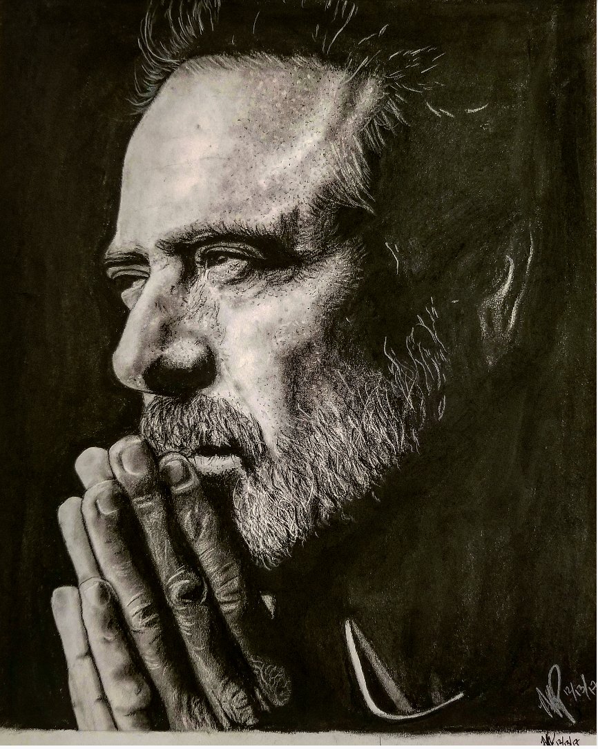 paintedviolin's tweet photo. Charcoal drawing ~7 hours @JDMorgan #jeffreydeanmorgan #jdm #negan #twd #TheWalkingDead #fanart #twdart #charcoal #portrait #drawing https://t.co/v1D9j4wKlV