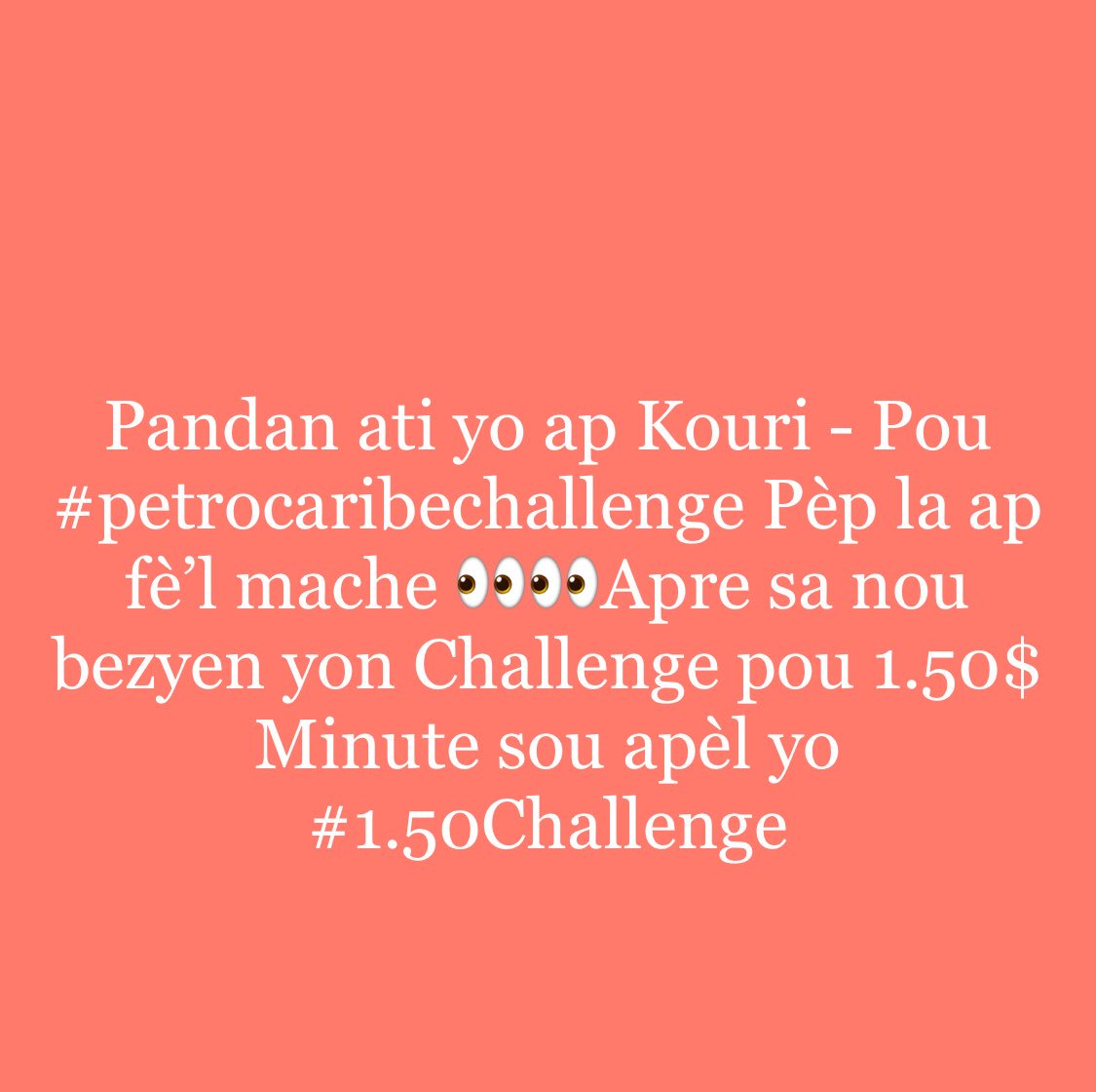 Gmorecordz's tweet photo. Tout Ayisyen konsekan dwe patisipe nan #Challenge #petrocaribechallenge #Haiti #Petrocaribe  #kotekobpetrokaribea  #KoteKòbDolaSenkant 👉🏿 @creolemagazine  👉🏿 @MalpougraHT #Dolasenkant https://t.co/a6xPS9oxSu