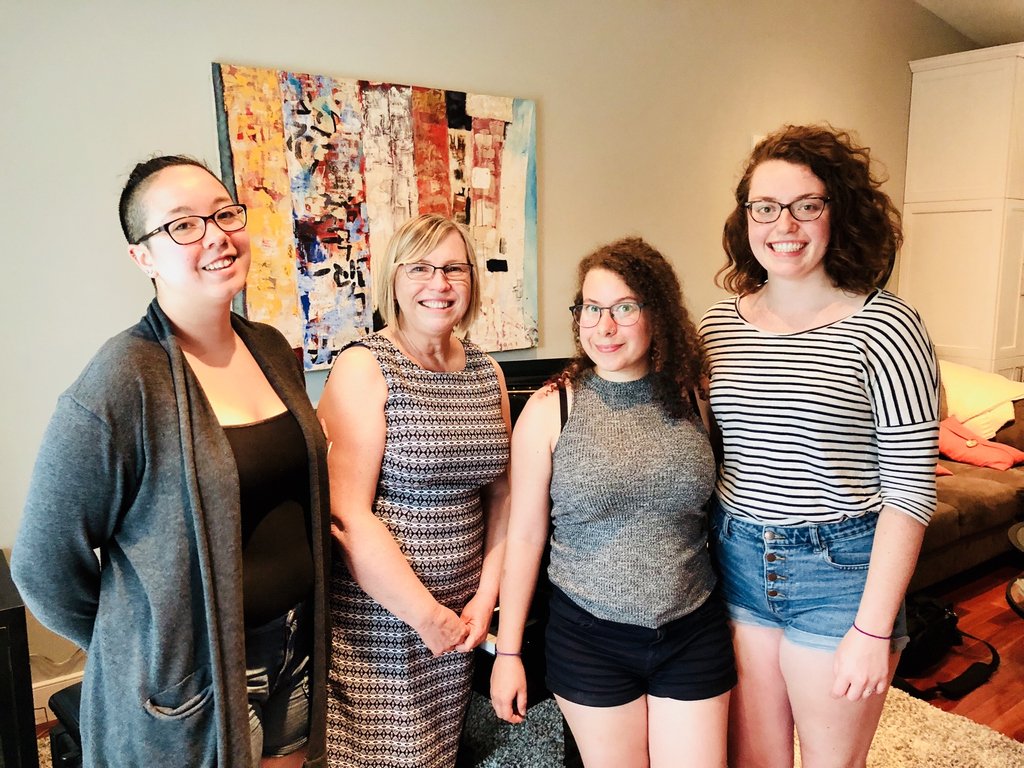 TrioTaco's tweet photo. Such an honour to meet the incredible Martha Hill Duncan, an award-winning Canadian composer and is a founding member of Red Leaf Pianoworks. Thank you so much for welcoming us into your home and letting us play some weird flute sounds for you 🎶👏 https://t.co/gsV6Xd4qiC