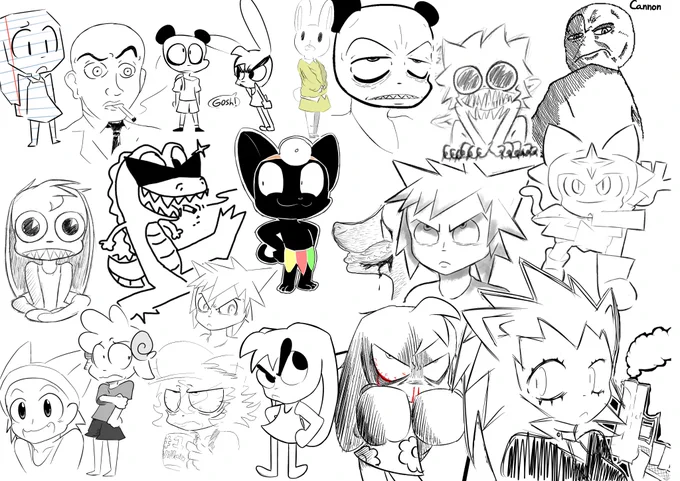 Collage of a bunch of different sketches that have accumulated over the past few months. #illustration #drawing #art 