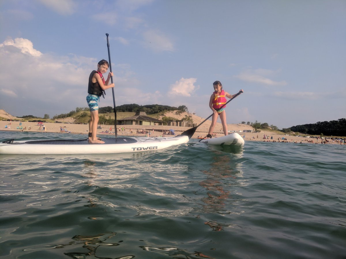 amartz02's tweet image. The kids at Warren Dunes state park on Lake Michigan. @TowerPB @MiStateParks #iSUP #lakemichigan #puremichigan #paddleboarding #summer #warrendunessp #beachday