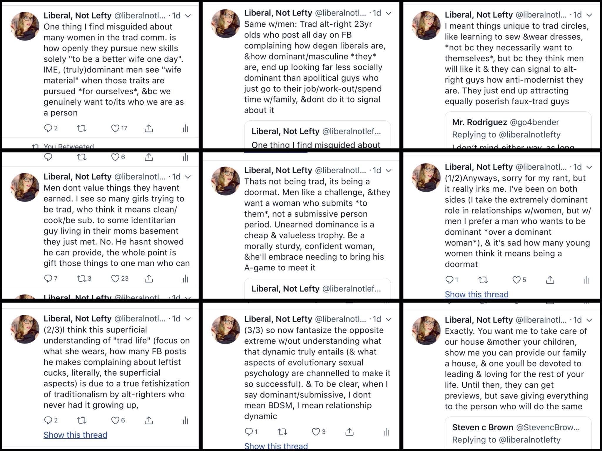 Liberal Not Lefty Tl Dr Fetishizing 1950s Trad Marriage Unsurprisingly Leads To Superficial Performative Understanding Of It One That Ignores Underpinning Psychological Dynamic That Made It Successful While Hyper Focusing On