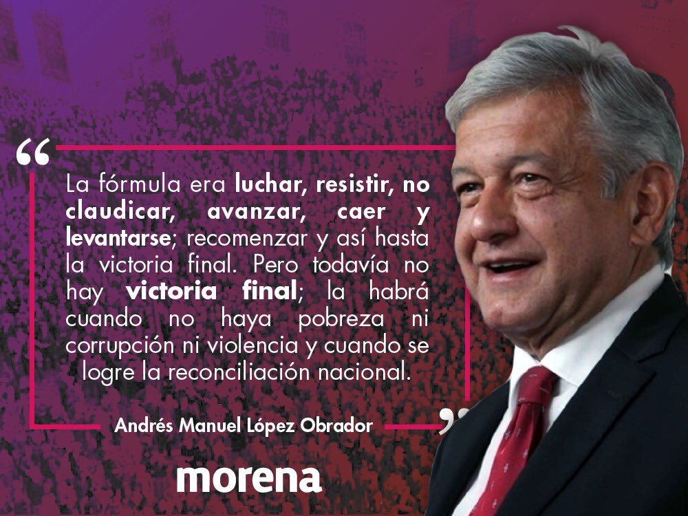 PartidoMorenaMx's tweet photo. La victoria final https://t.co/1qs9Za3kou