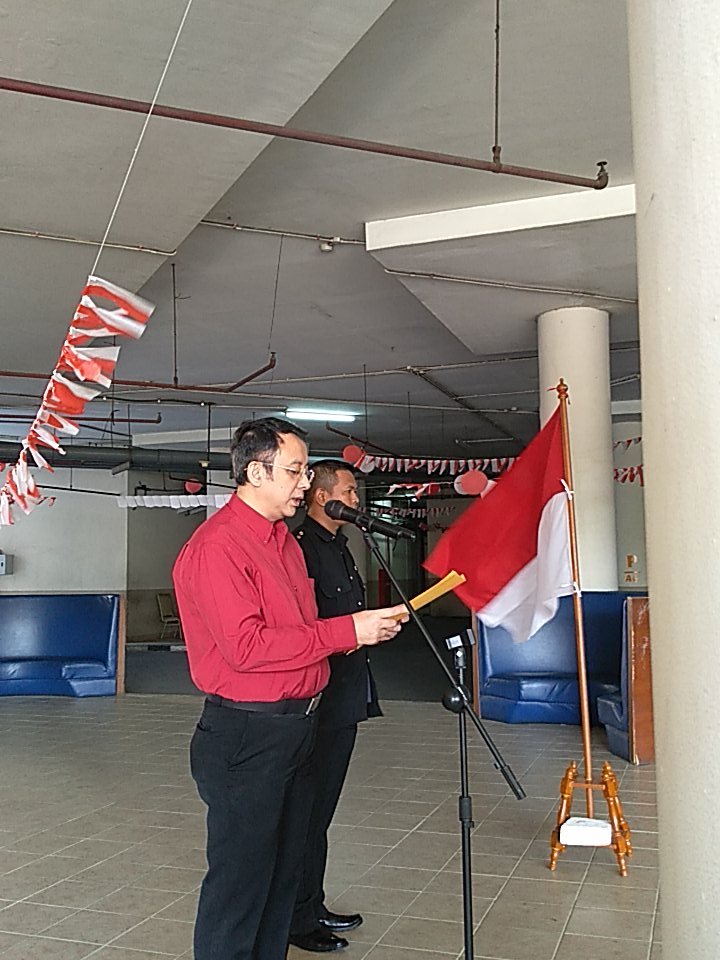 Pembacaan Teks Proklamasi oleh Bapak Achmad Noer Ardan, Resident Manager Aston Marina Ancol #hutri73