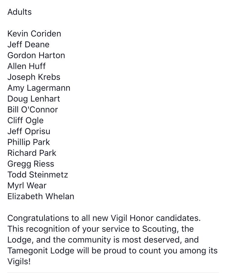 IHHOAC's tweet photo. Congratulations to the 2018 Tamegonit Lodge Vigil Honor Class #IHHOAC https://t.co/Tze1AkmHgL