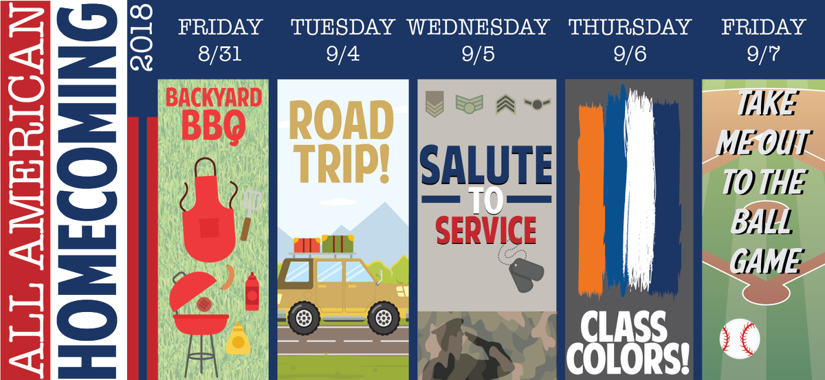 Homecoming! Put your spirit on! Details coming soon! #hoco2018