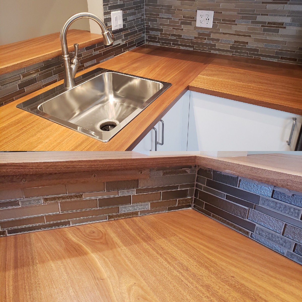 CrystaLac_Co's tweet image. Yes! A waterborne top coat/sealer works great on counter tops. Here is our Extreme Protection Polyurethane on Africa Mahogany. Won’t waterspot, no sanding between coats. #thecrystalaccompany #extremeprotection #topcoat #woodfinish  #madeinusa #selfleveling #nonyellowing #swanky