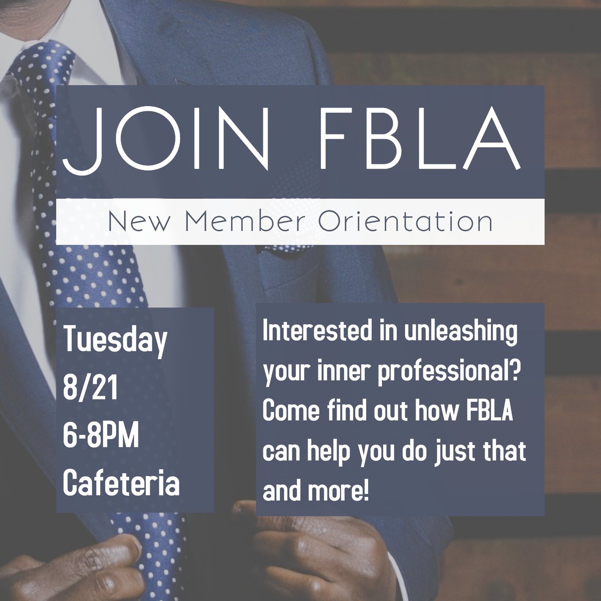 ironfbla's tweet photo. Competitions. Community Service. Professional Development. Business.
Join us at the New Member Orientation for the NCHS Future Business Leaders of America on Tuesday, 8/21 to find out more! Spread the word. https://t.co/47EOHe24Zx