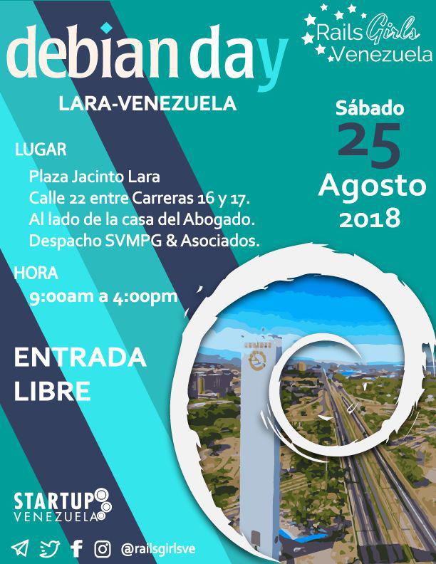 RailsGirlsVe's tweet image. Este año, 4 ciudades en simultaneo se preparan para celebrar el #debianday y las #RailsGirls  Vamos con todo, #Merida #Anzoategui #Lara #Aragua
