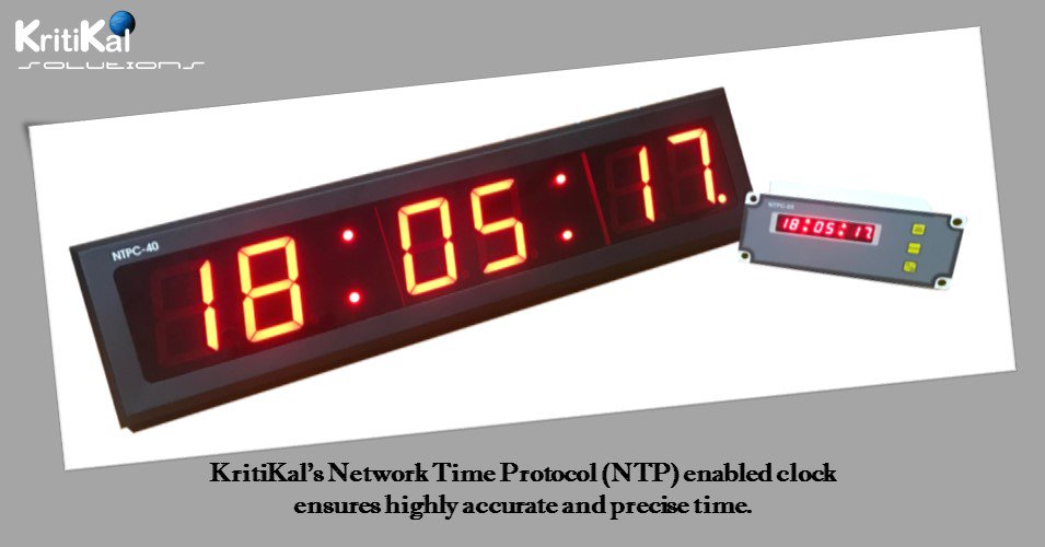 KritikalTalk's tweet photo. Time synchronization is a crucial aspect of any large distributed network. #KritiKal’s #NetworkClock backed with impressive features lets your business operations run flawlessly. Check out more- https://t.co/VlBpwBlX48 #GPSnetwork #LED #datacenters https://t.co/g8JlfLa8ub