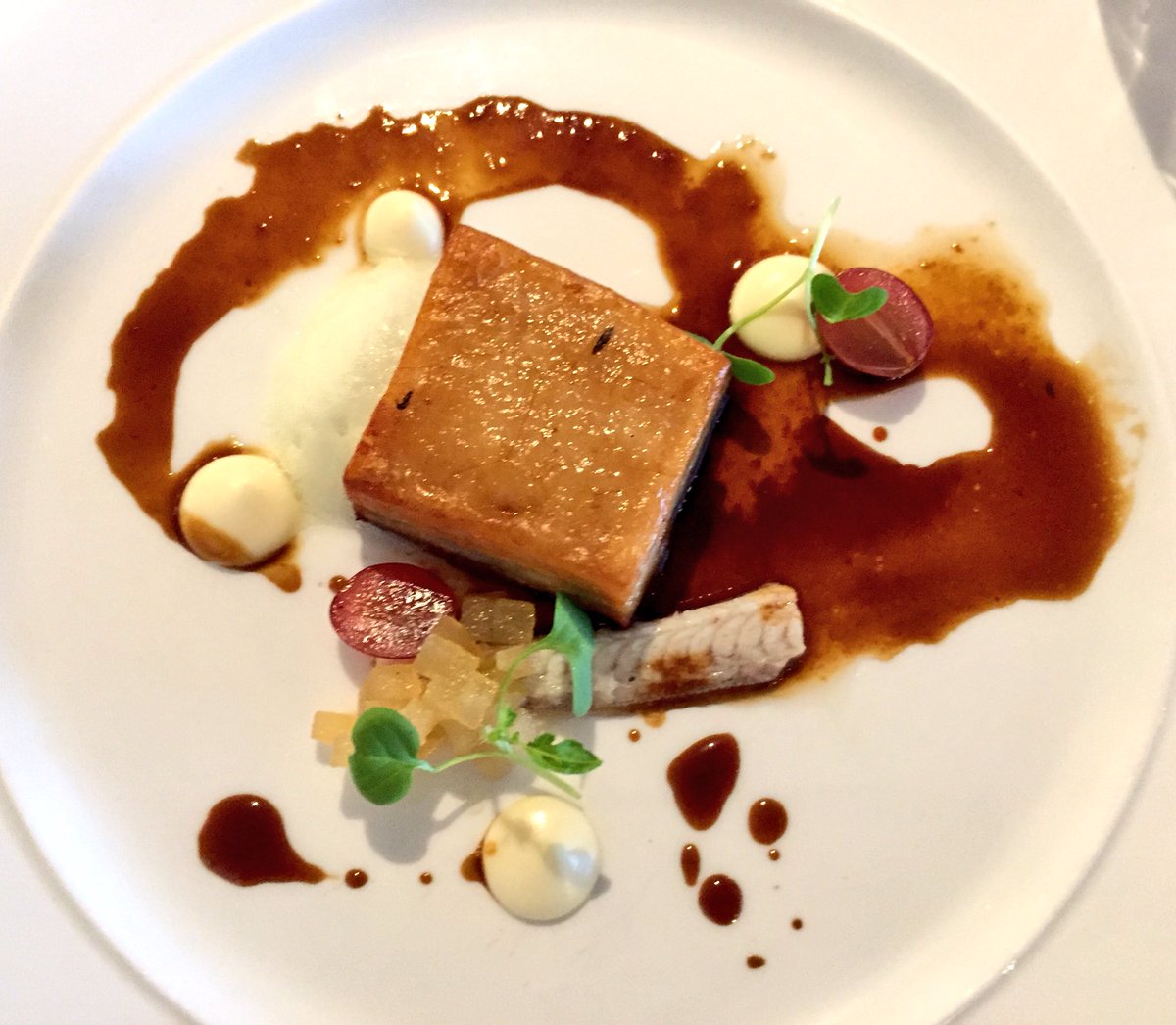 Chilli_and_Choc's tweet image. Great hotel, great staff, great food up at The Edge restaurant in @RedcastleHotel - pork belly with smoked eel, pork fillet and belly with cornichon, scallops and Clonakilty pudding and slow-cooked daube of beef #Ireland #Donegal