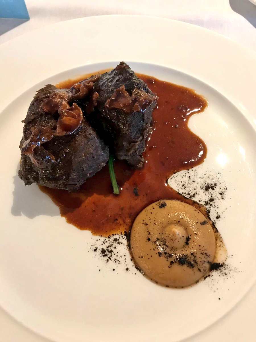 Great hotel, great staff, great food up at The Edge restaurant in <a href="/RedcastleHotel/">Redcastle Hotel</a> - pork belly with smoked eel, pork fillet and belly with cornichon, scallops and Clonakilty pudding and slow-cooked daube of beef #Ireland #Donegal