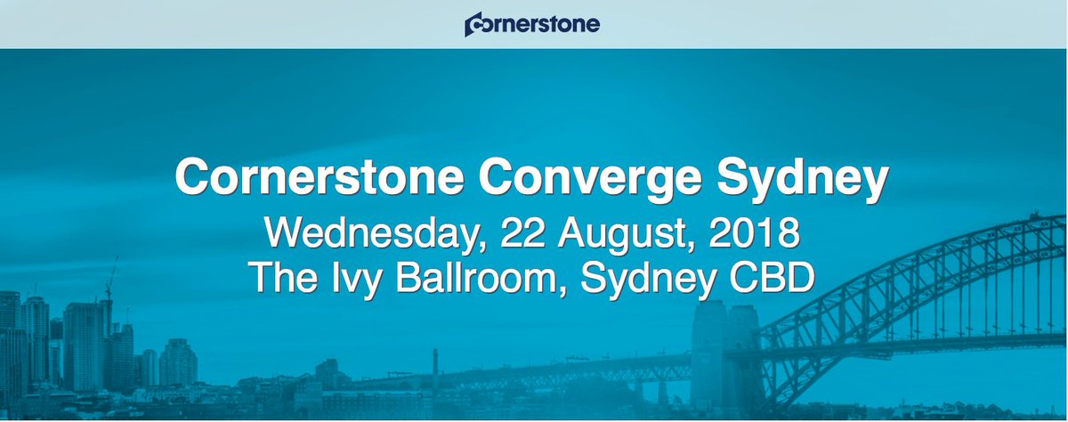 PinpointHRM's tweet photo. Proud to be sponsoring Cornerstone's annual customer event again! Be sure to catch Adam Wright's partner presentation: "Visualising the value of Cloud HR change – using storytelling tools to engage and inspire your stakeholders." See you there! #pinpointhrm #convergesydney https://t.co/lEyKOqJtnn