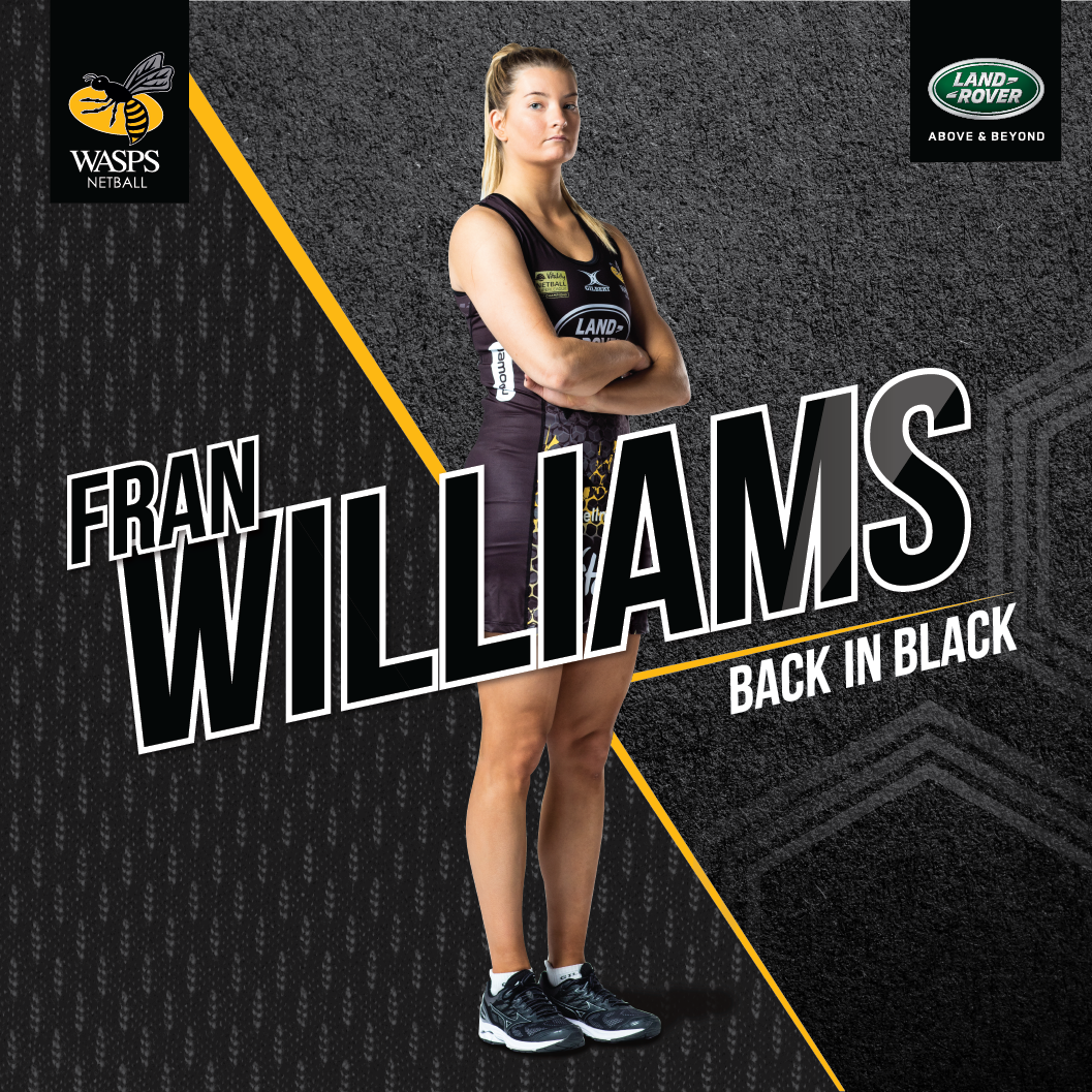 waspsnetball's tweet photo. DEFENSIVE DUO RETURN: We are delighted to announce that Fran Williams (@fwills11) and Josie Huckle (@josiehuckle) will be back in action for Wasps Netball next season.
 
Read the full story 👉 https://t.co/P7RThUIQTV

#WeAreWasps #COYW 🐝 https://t.co/4ky1eI2U93