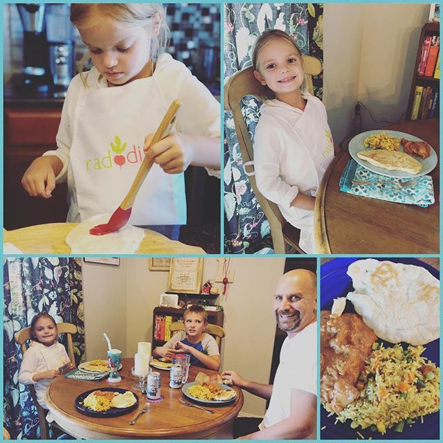 emskyrooney's tweet photo. Tonight we enjoyed another delicious meal by Chef Eliza! We're all loving @raddishkids ! We figured up our chicken tikka masala, yellow rice biryani and naan bread! #elizarose #fiveisfun #healthyeating #raddishkids #cookwithyourkids #kidsinthekitchen #mo… https://t.co/9TVlIWnmdB https://t.co/S9TkHFZZW3