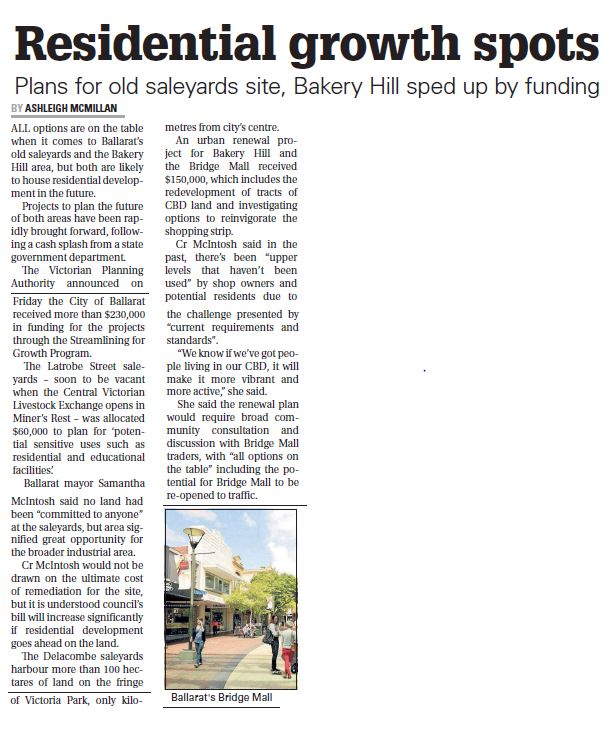 We're proud to have awarded the <a href="/cityofballarat/">Ballarat Council</a> a $235,000 grant to plan for the growth of its neighbourhoods and industries as part of our Streamlining for Growth Program.