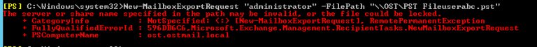 RobinsanShaw's tweet image. Fix #Powershelll #Newmailboxexportrequest Access to Path is Denied Error In #Exchange 2013 / 2010 / 2007. Read more: bit.ly/2vWyY3x