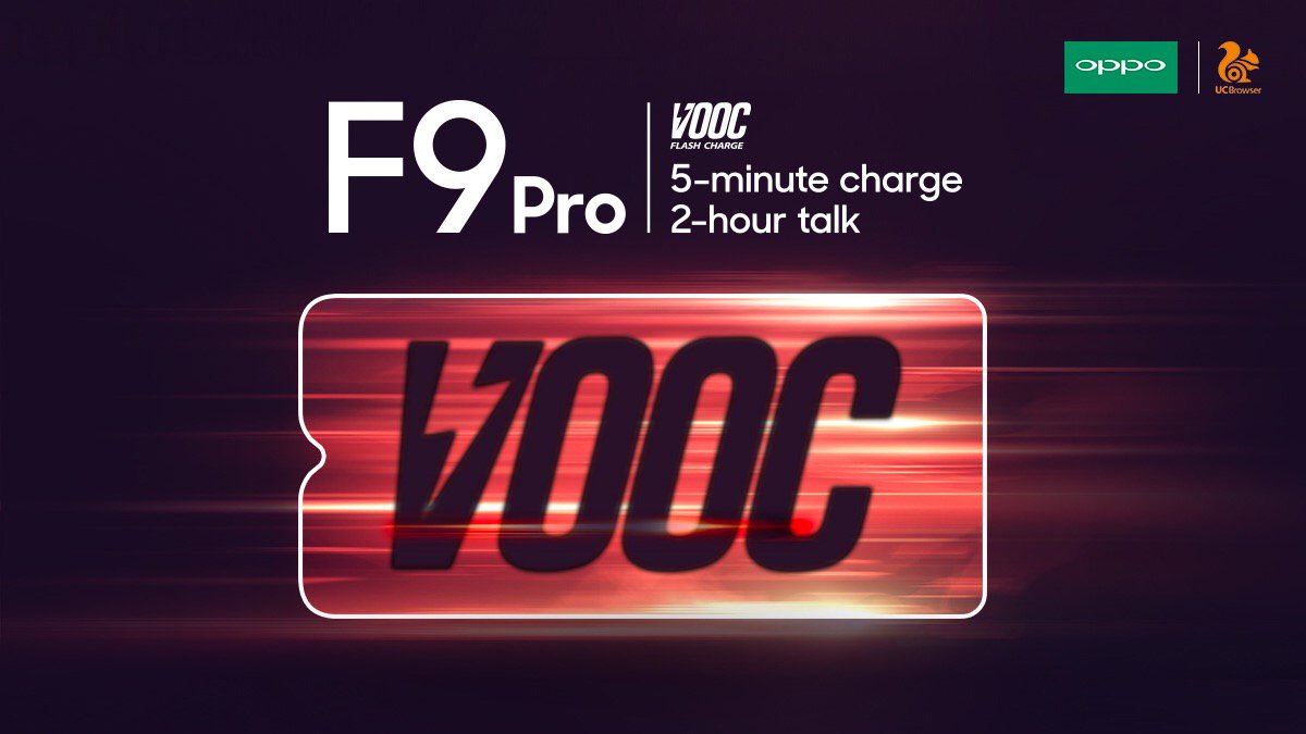 UC_Ads's tweet photo. It surely gives you everything you are searching for with its #VOOC Flash Charge Technology.Congrats our partner @oppomobileindia on launching #OPPOF9Pro in India. 5-minute charge, 2-hour talk https://t.co/mKRSpfl4iP