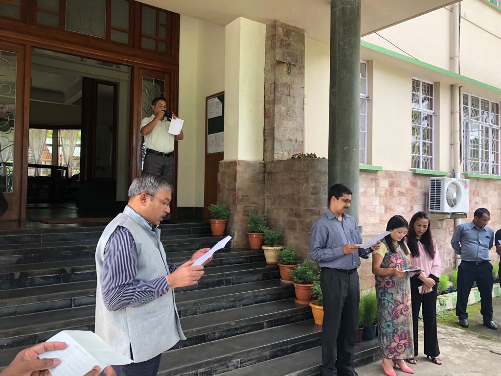 IIMShillong's tweet image. #Sadbhawna Diwas (20th Aug) is being organised at IIM Shillong to commemorate the birth anniversary of the erstwhile Prime Minister of India, Shri Rajiv Gandhi. A pledge has been taken to follow the path of peace and harmony and resolve all differences among us.