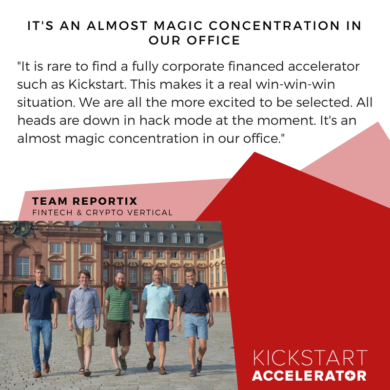 Meet the #kickstarters18! The guys from <a href="/ReportixLabs/">Reportix GmbH</a> will soon leave their "magical" office in #Germany to join our FinTech &amp; Crypto Vertical in Zurich. ✨ Looking forward to working with you! #FinTech #Blockchain #contract #innovation #collaboration #makeithappen