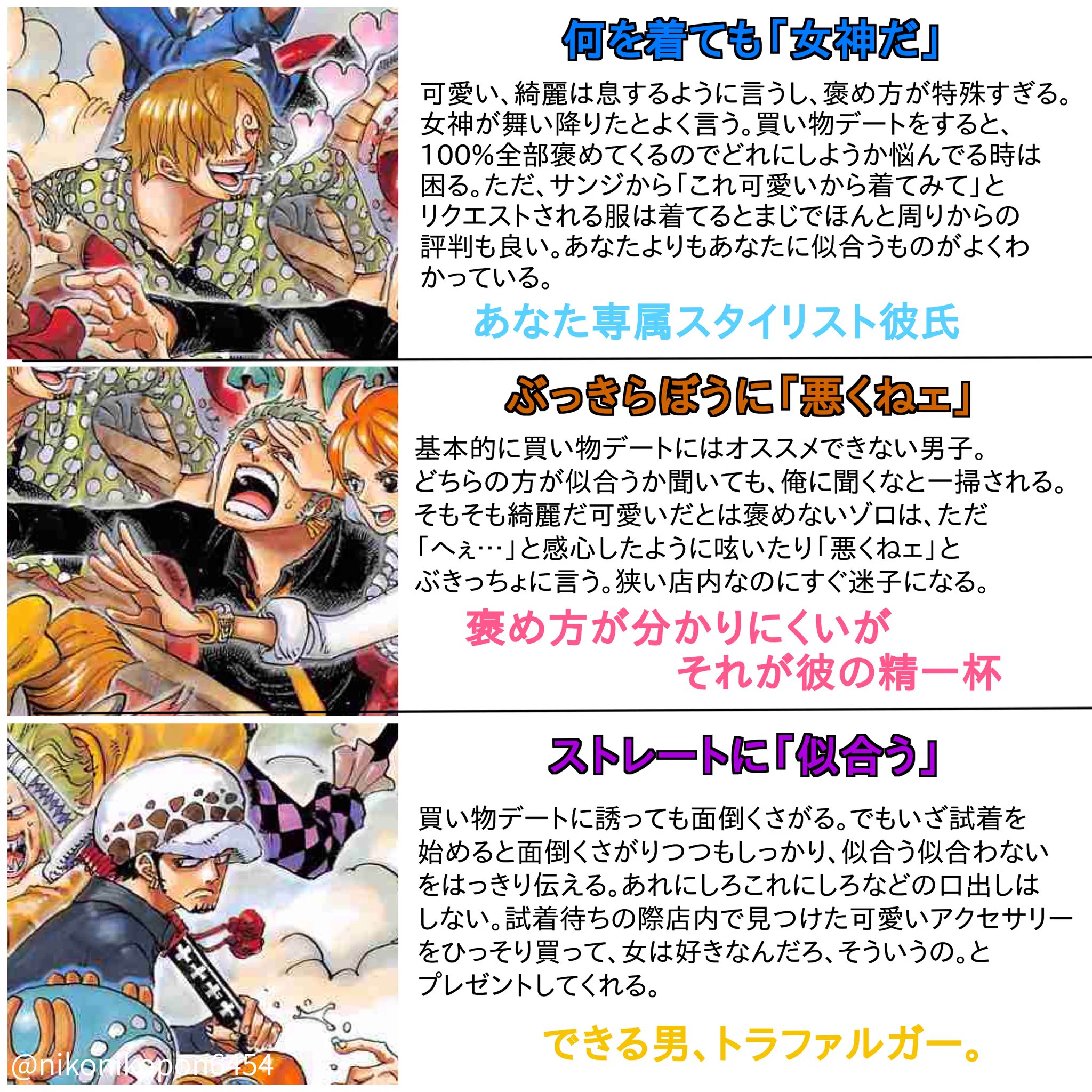 容易に想像が付くｗもしワンピース男子と買い物デートに行ったらｗｗｗ