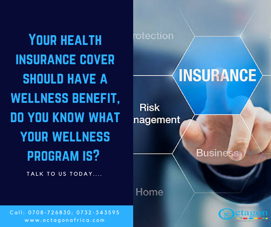 OctagonAfrica's tweet photo. Your health insurance cover should have a wellness benefit, do you know what your wellness program is? Talk to us today....!!!
Call: 0708-726830; 0732-343595
Email: info@octagonafrica.com
web: https://t.co/eueC22G2Si
#OctagonAfrica #ServiceWithaPassion https://t.co/Kzm1g72bqs