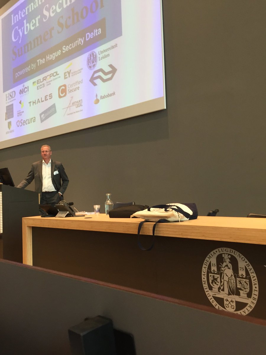Excited to take part in the International #cybersecurity summer school in The Hague this week. #ICSSS2018