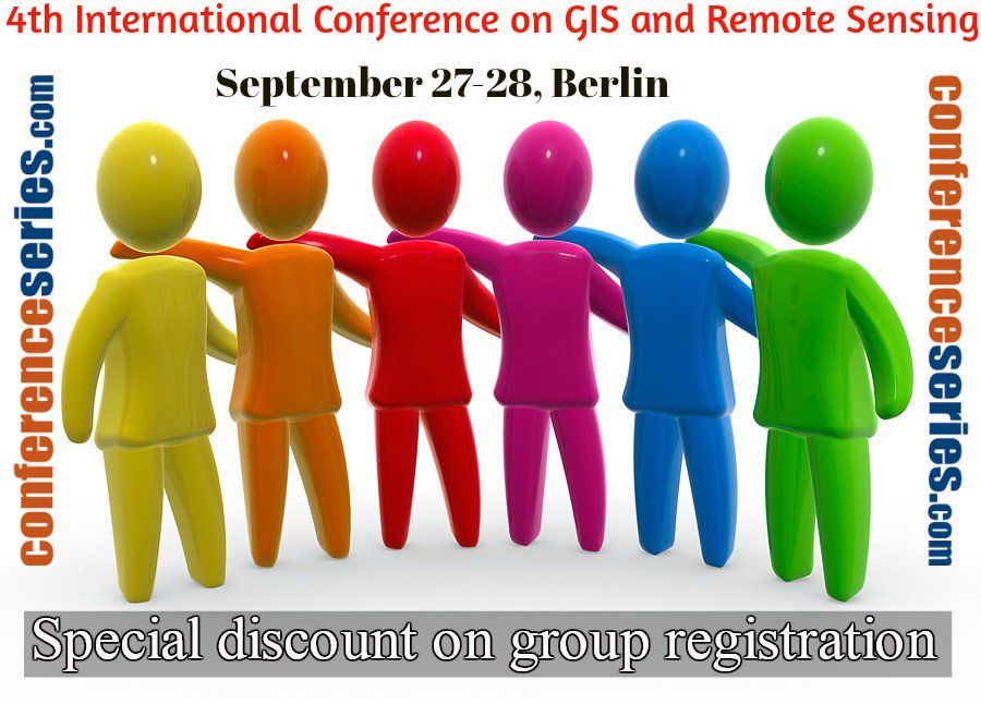 Giscongress's tweet image. Be the part of the Conference GIS_Congress_2018 
Registered now in Group at : 
…esensing.environmentalconferences.org 
September 27-28, 2018 #Berlin, Germany
#GIS_Techniques_and_Technologies, #GIS_in_renewable_energy_sources #Geodynamics, #Geostatistics #Geomatics #GIS_Application #Geodynamics.