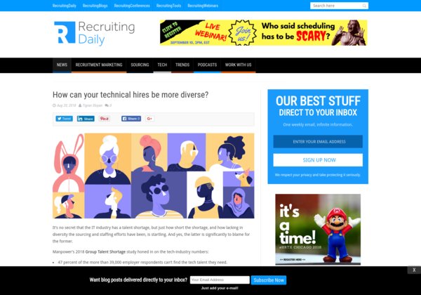 Flash_Recruit's tweet image. How can your technical hires be more diverse? #HRTech #hire bit.ly/2nPob6u