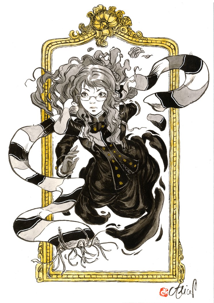 PicardAlice's tweet photo. #VisibleWomen is back again! :)
So hi! I am Alice, a french comic artist and illustrator. I am mostly working with inks , watercolors and gold leaves. 
WIPs : Les Mythics tome 7 &amp; Constellations. :)
My Instagram : https://t.co/pqCGax8WU0
My facebook page : https://t.co/h5r8tlKVOX https://t.co/sPdFZhS61z