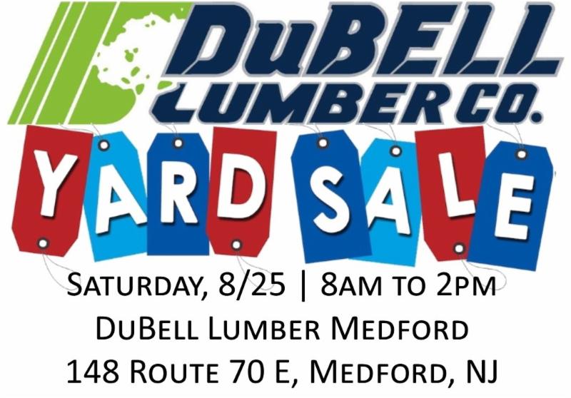 It's our Annual DuBell Yard Sale One Day Clearance Event - This Saturday, 8/25/18 -8am-2pm - Medford Location Only. Hundreds of items discounted. Don't miss out! conta.cc/2vHQQih