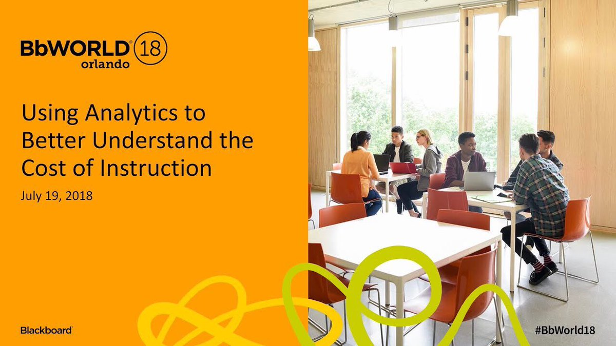 timothyharfield's tweet photo. Excellent talk from @clsherm and Tammy Wissing on how @CUNE is using @Blackboard Intelligence to understand and optimize instructional costs. #BbAnalytics #HigherEd https://t.co/ci2ketpugL https://t.co/5tDUsmB8kM
