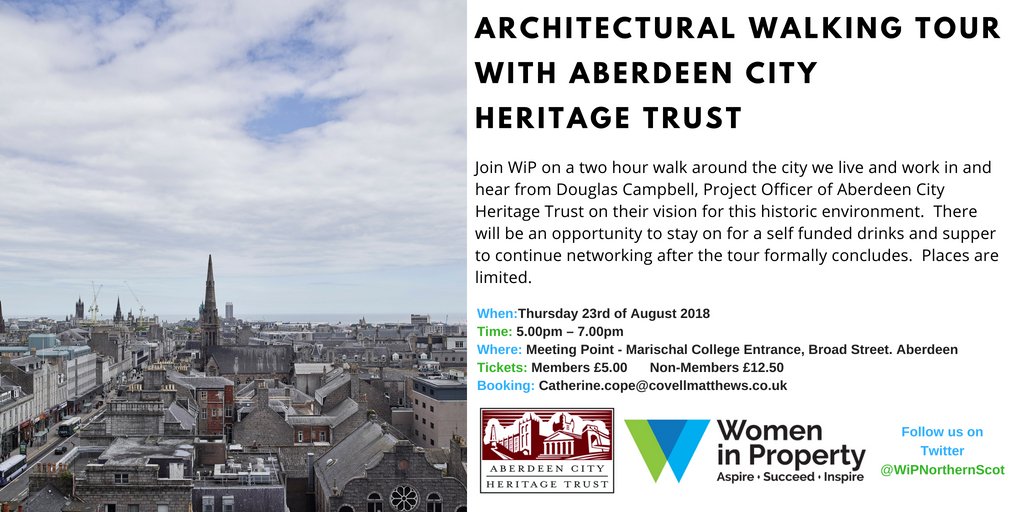 WiPNorthScot's tweet photo. We're very excited for Thursdays event 😀- Come join us and see some of Aberdeen's most unique architecture! https://t.co/kycwepvuHR