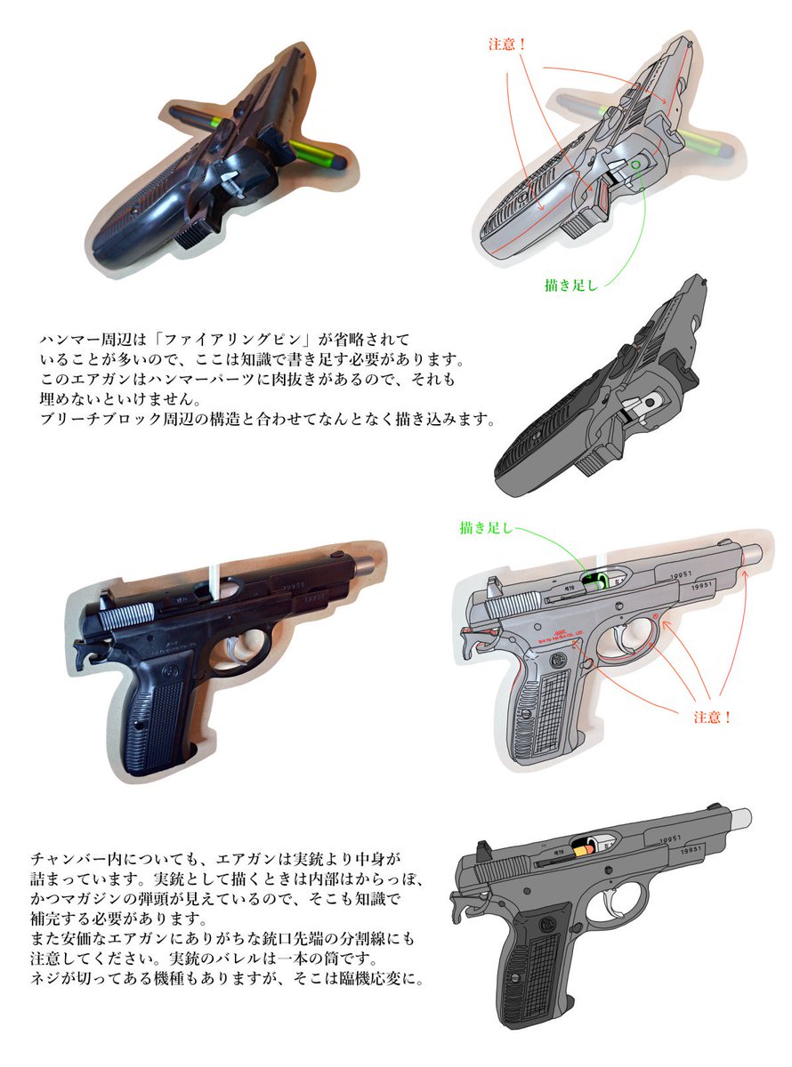 エアガンを参考にして漫画を描く時に注意するべき点を図にしてみました これはわかりやすい 油断すると弾頭が薬莢ごと飛ぶ 無可動実銃買おう などの声 Togetter エアガンを参考にして漫画を描く時に注意するべき点を図にしてみました これはわかりやすい 油断すると弾頭が薬莢ごと飛ぶ 無可動実銃買おう などの声 Togetter