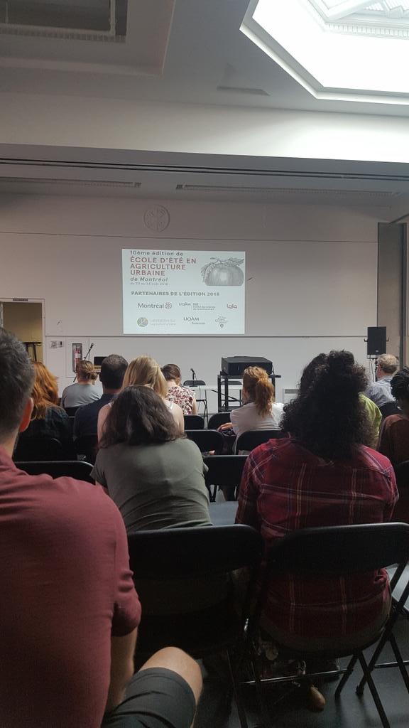 C'est parti pour l'école d'été d'agriculture urbaine à Montréal, la dixième édition! <a href="/lessourciers/">Marion Les Sourciers</a> y présentera notre association devant les 200 participants. #agricultureurbaine <a href="/UQAM/">UQAM | Université du Québec à Montréal</a>