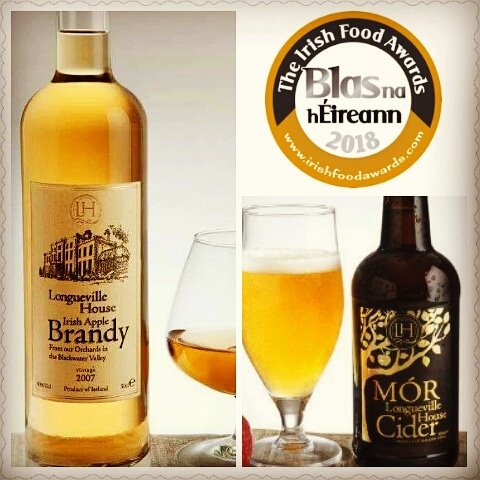 Delighted to hear that our Longueville House Apple Brandy & our Longueville Mór Cider have progressed to the Blas na hEireann finals! 

#longuevillecider #longuevilleMór #longuevillebrandy #cider #irishcider #realcider  #supportirish #supportlocal #blasnaheireann #blas18