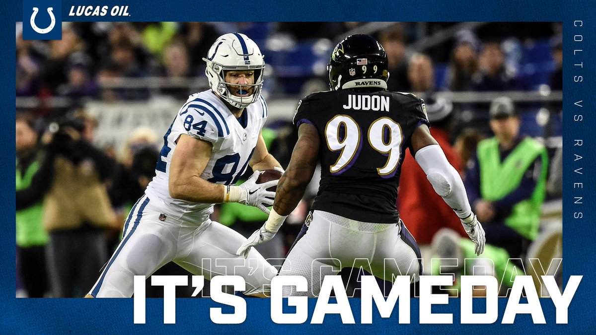 IT'S GAMEDAY! #BALvsIND  📍 @LucasOilStadium  🏈 @Ravens ⏰ 8PM 🔗 indcolts.co/v95Z1T https://t.co/if3HN1Oi5I