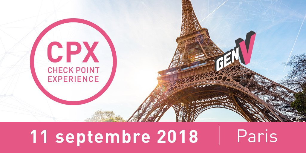 GlobalNTT_FR's tweet photo. Ne manquez pas l'événement #Cybersécurité de @CheckPointFR ! @DimensionDataFr, partenaire du #CheckPointEXperience Paris, vous donne rendez-vous le 11 septembre. Infos et inscriptions : https://t.co/x4FXviAVUn https://t.co/6DYHPjkiiO