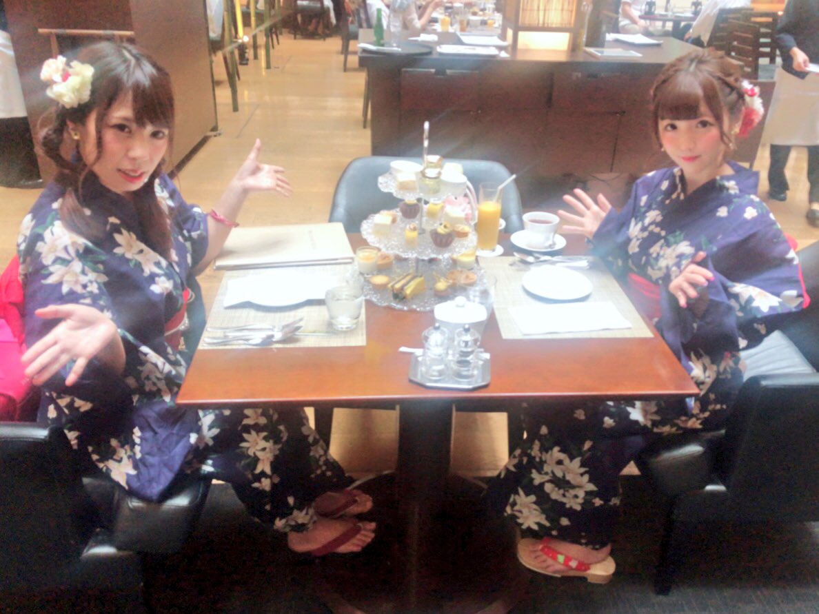 今日はハニーとハニーアフタヌーンティしてきた😍可愛いくて美味しかったです😍😍😍